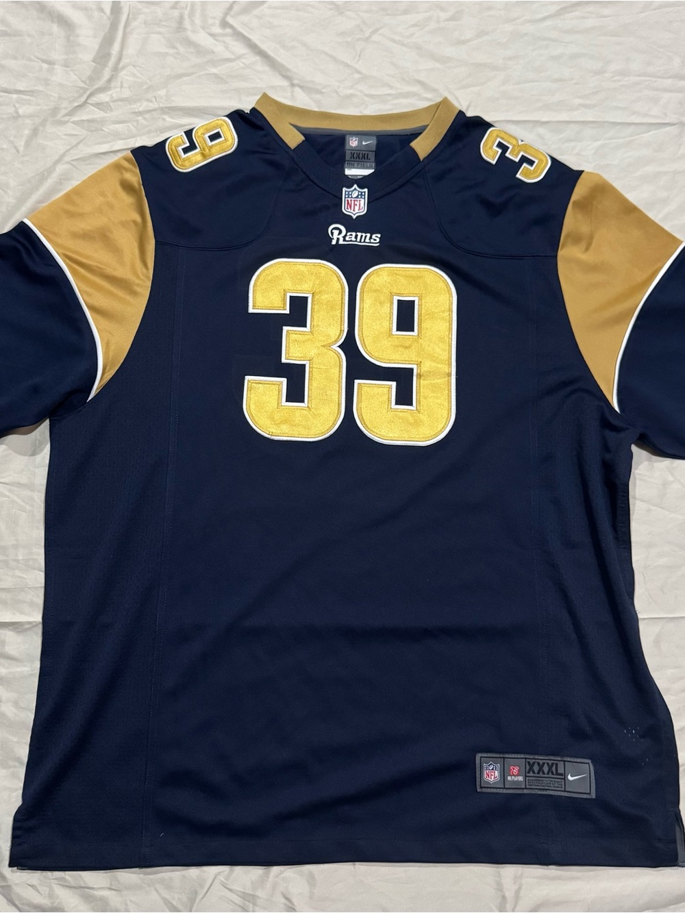 Nike Rams Navy & Gold #39 Football Jersey